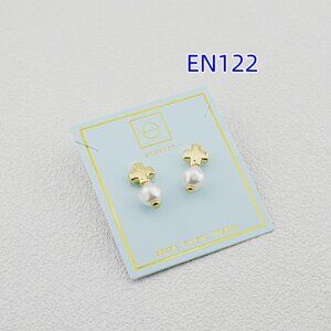 Enewton Cross Pearl Stud Earrings